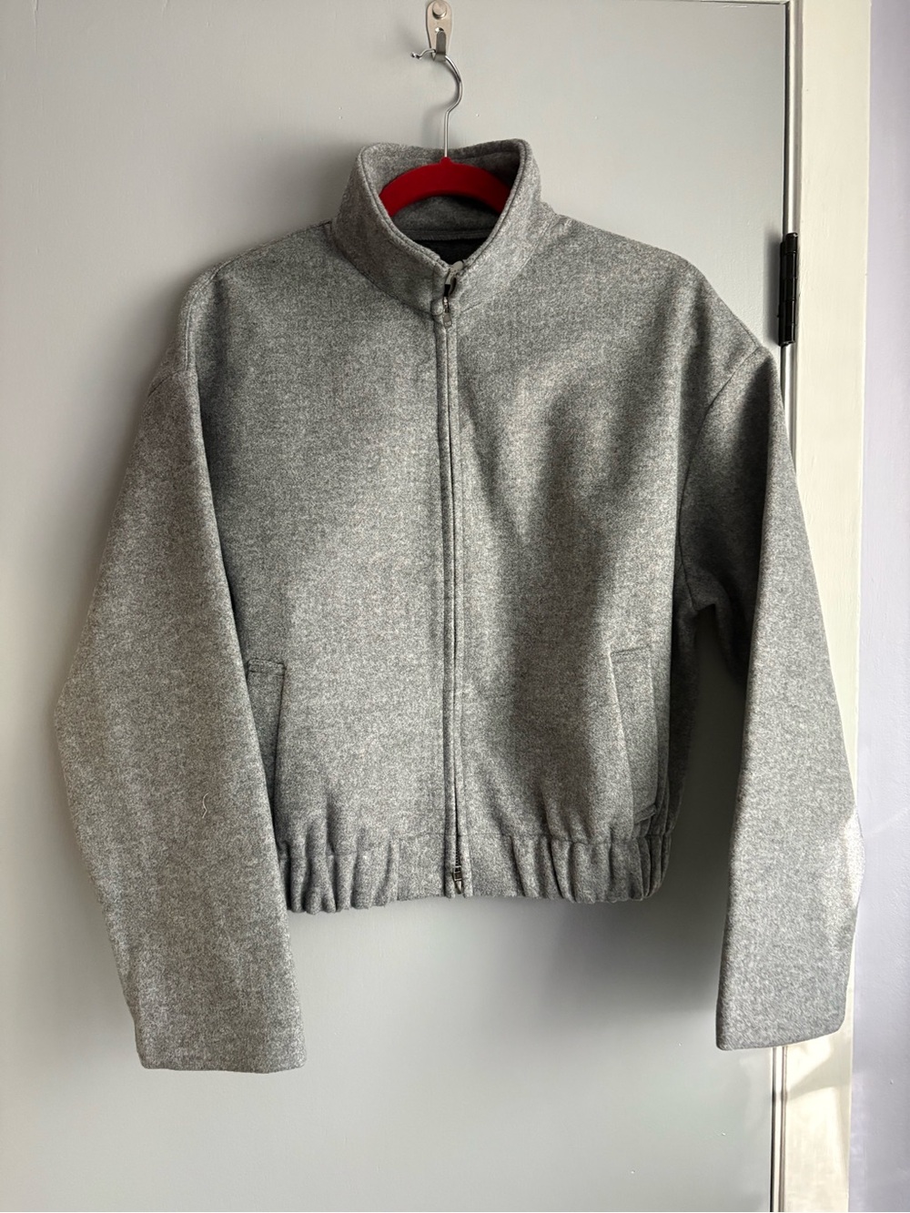 Zara Light Gray Zip-Up Jacket